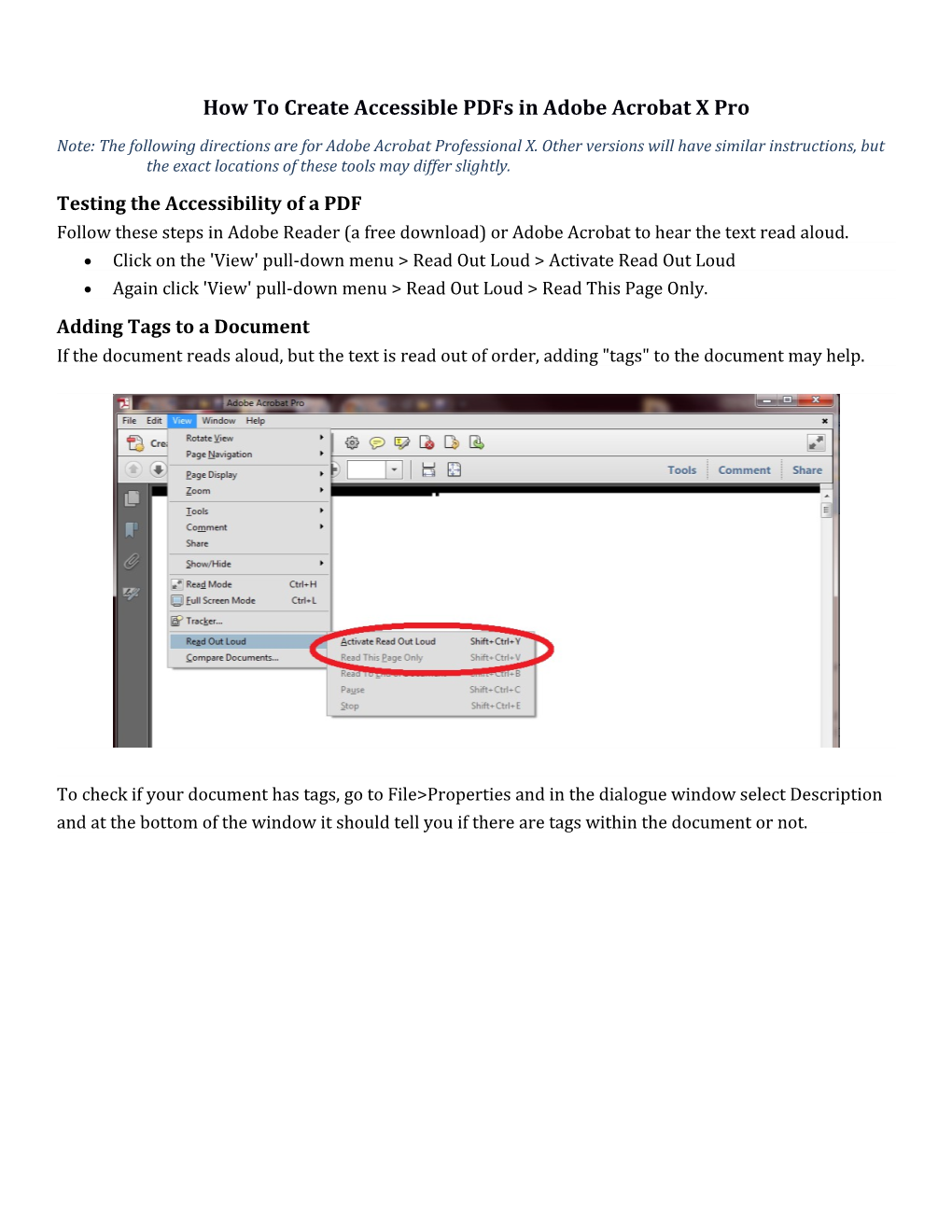 How to Create Accessible Pdfs in Adobe Acrobat X Pro