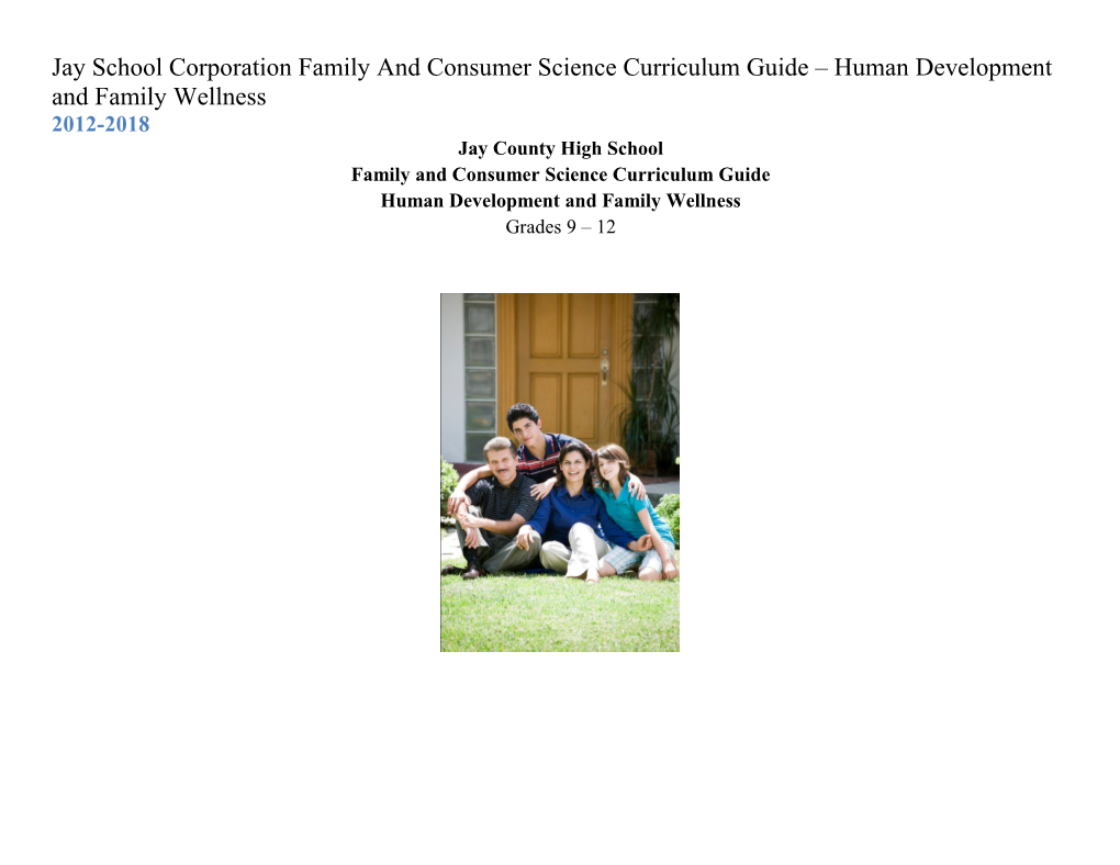 JCHS Curriculum Human Development And Family Wellness1 2