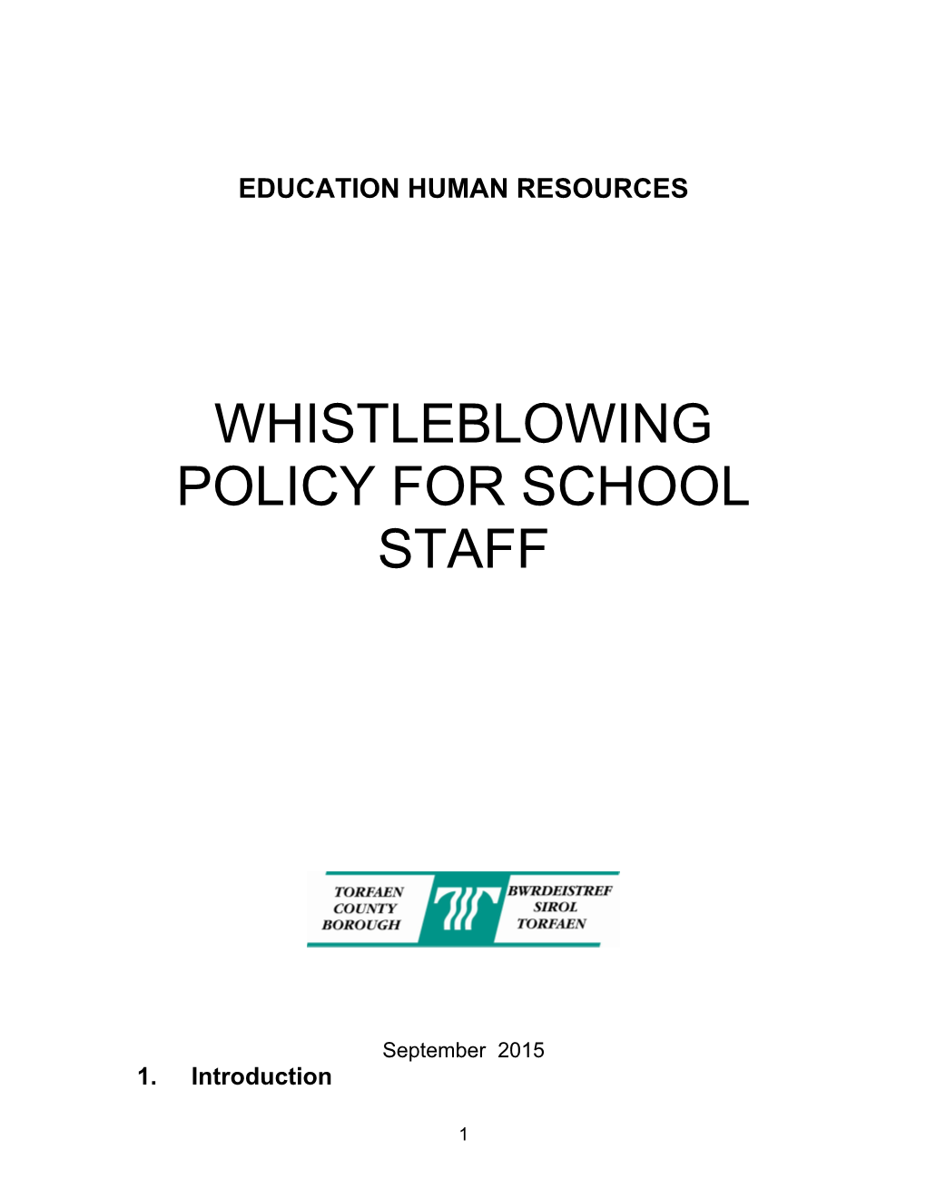 Model Whistleblowing Policy For School Staff