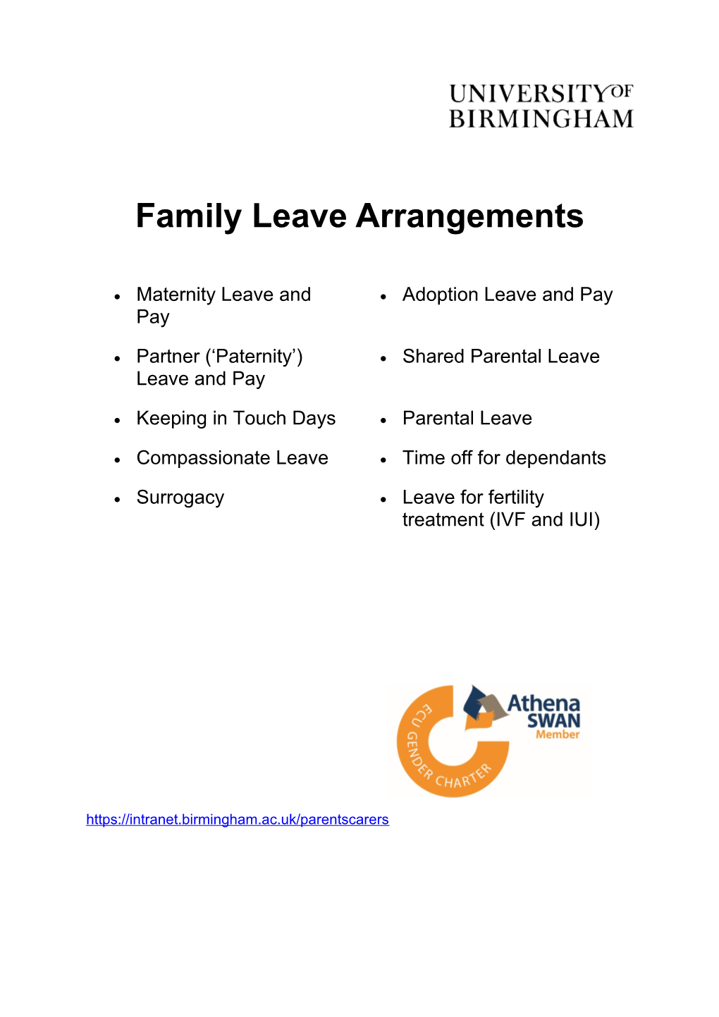 Family Leave Arrangements