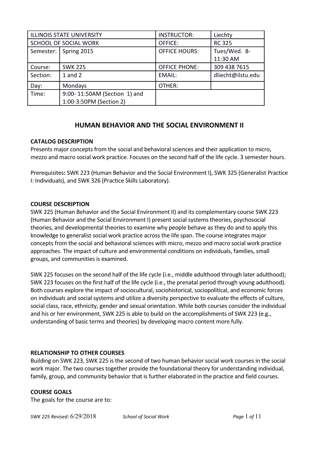 Human Behavior and the Social Environment Ii