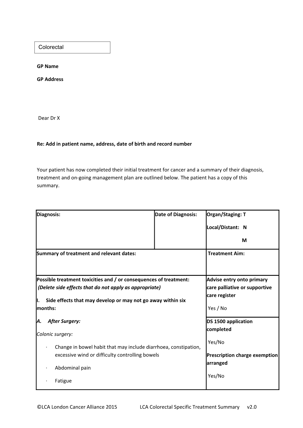 Re: Add in Patient Name, Address, Date of Birth and Record Number