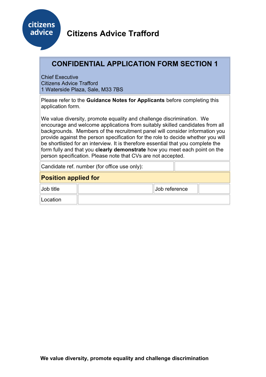 Application for Employment s112