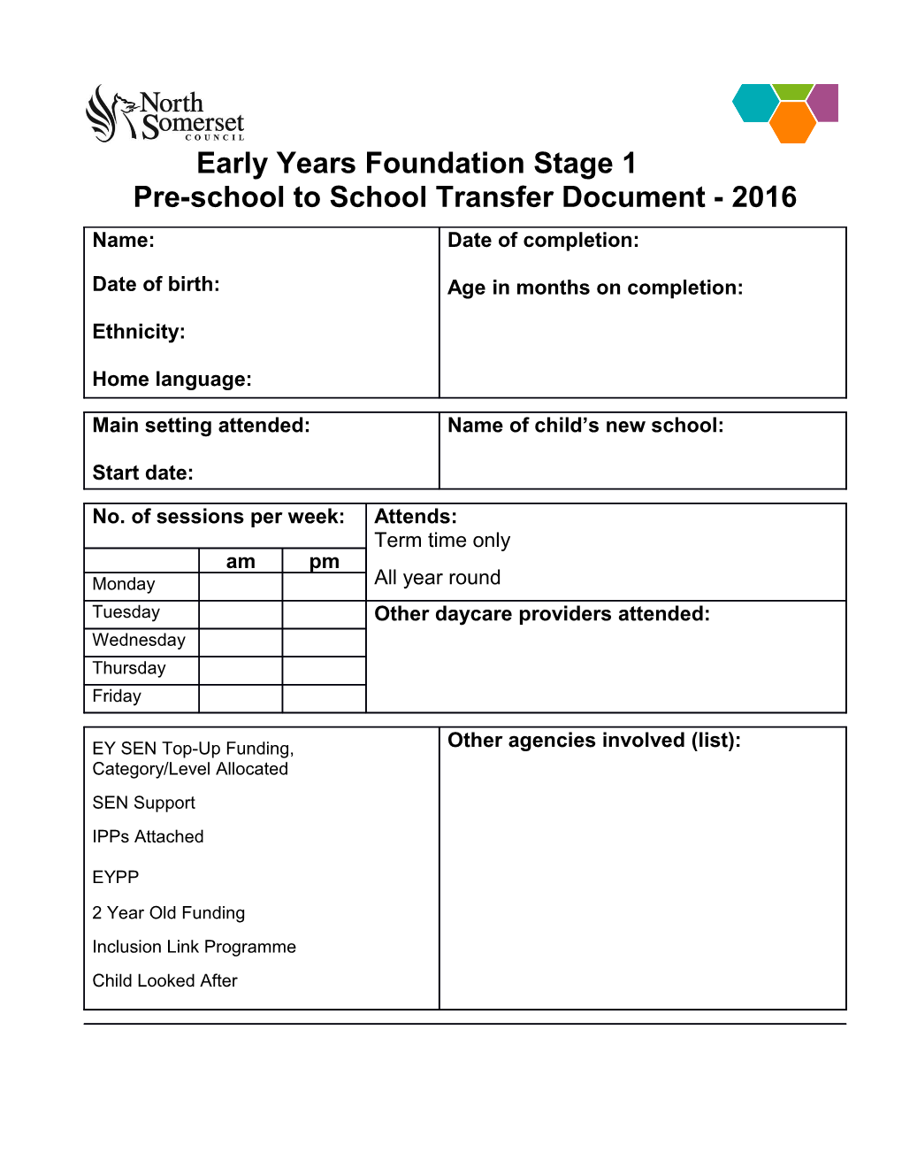 Early Years Foundation Stage 1