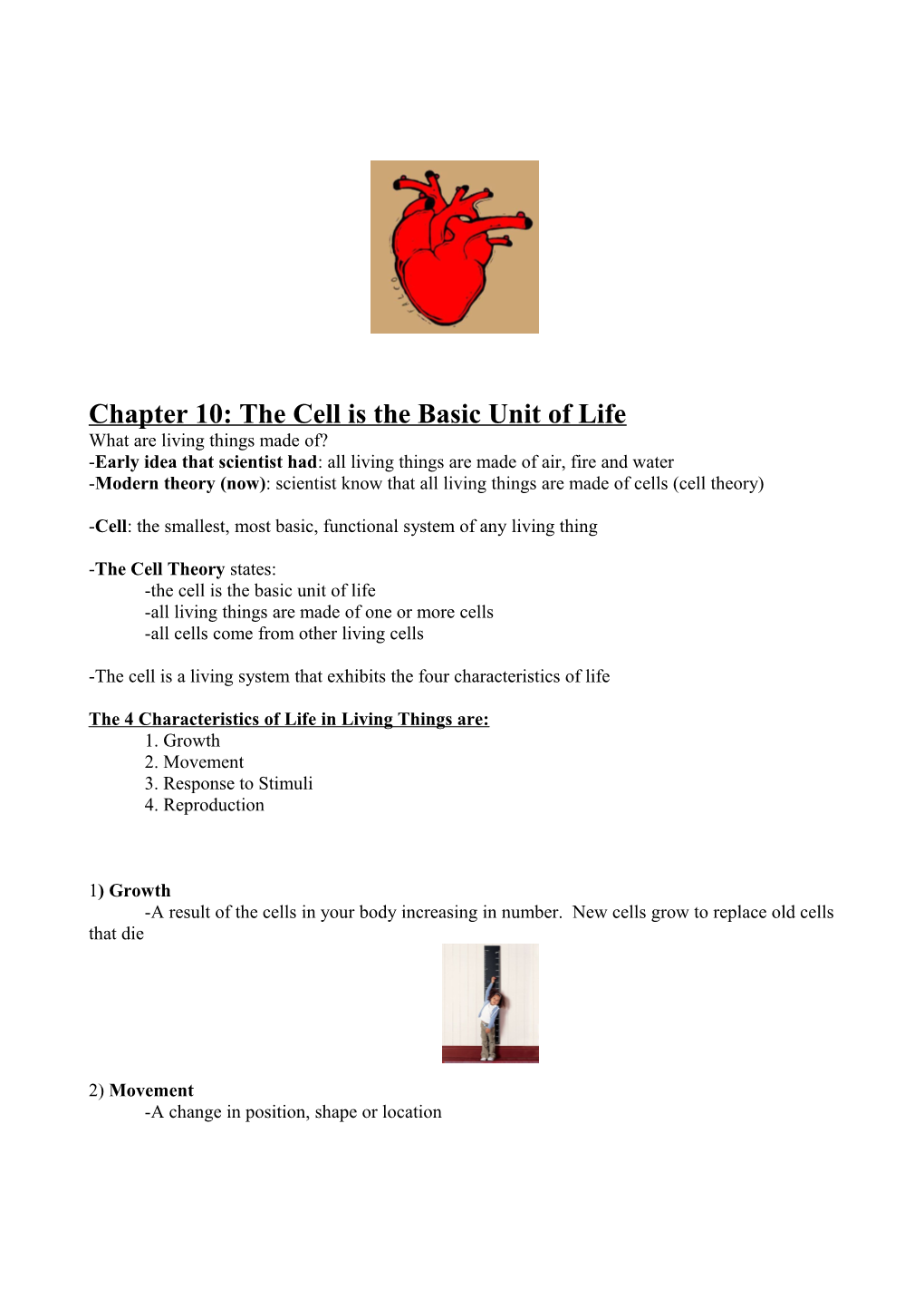 Chapter 10: the Cell Is the Basic Unit of Life