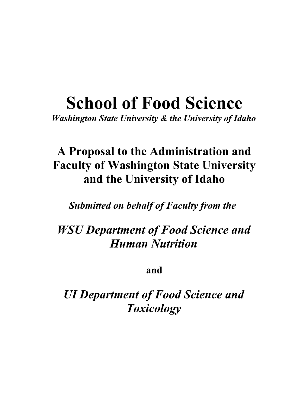 WA/ID Bistate School of Food Science