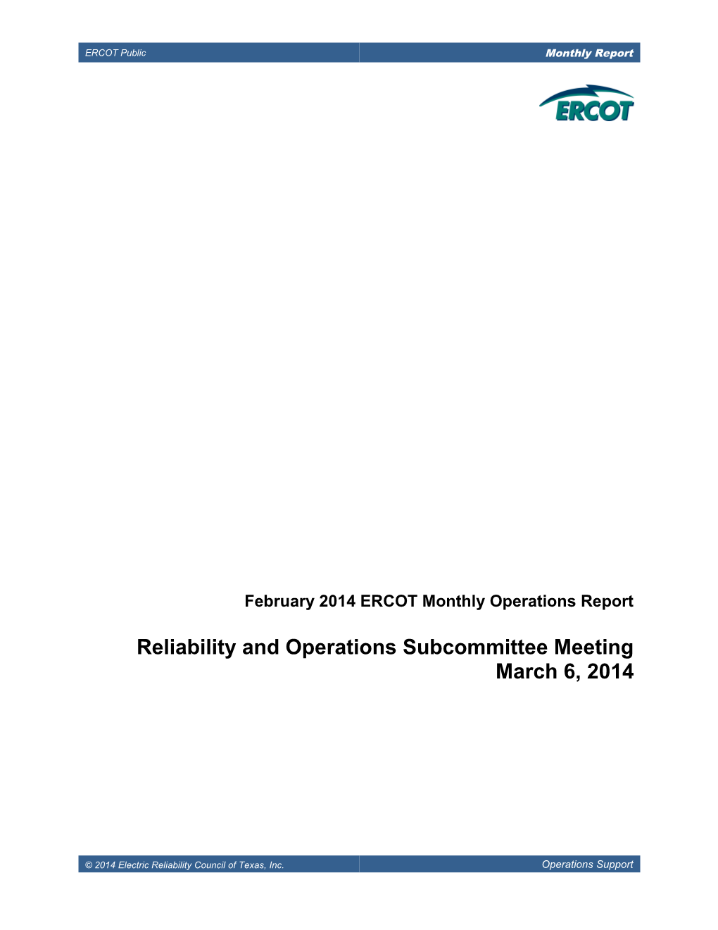 Reliability and Operations Subcommittee Meeting s1