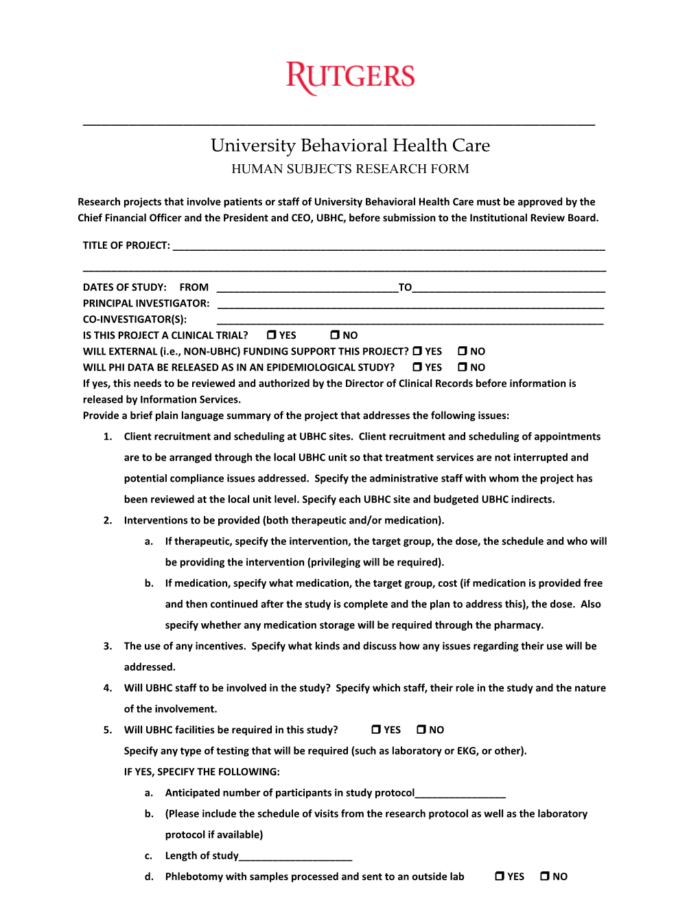 University Behavioral Health Care