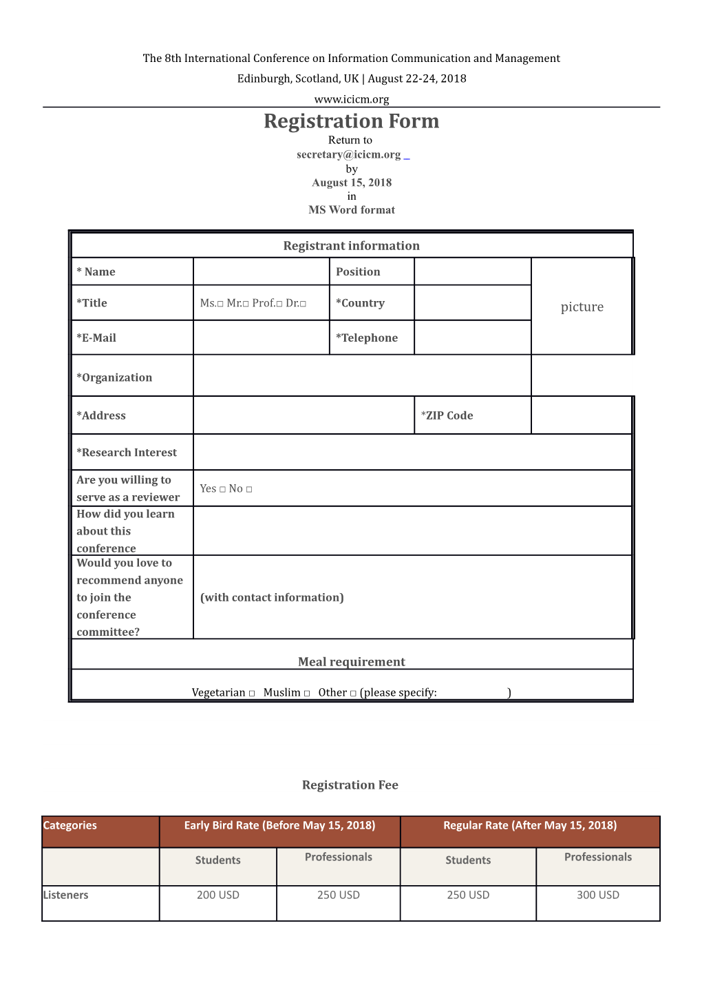 The 8Th International Conference on Information Communication and Management