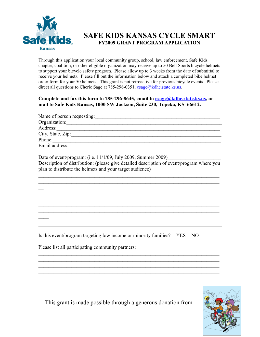 Kansas Safe Kids Cycle Smart