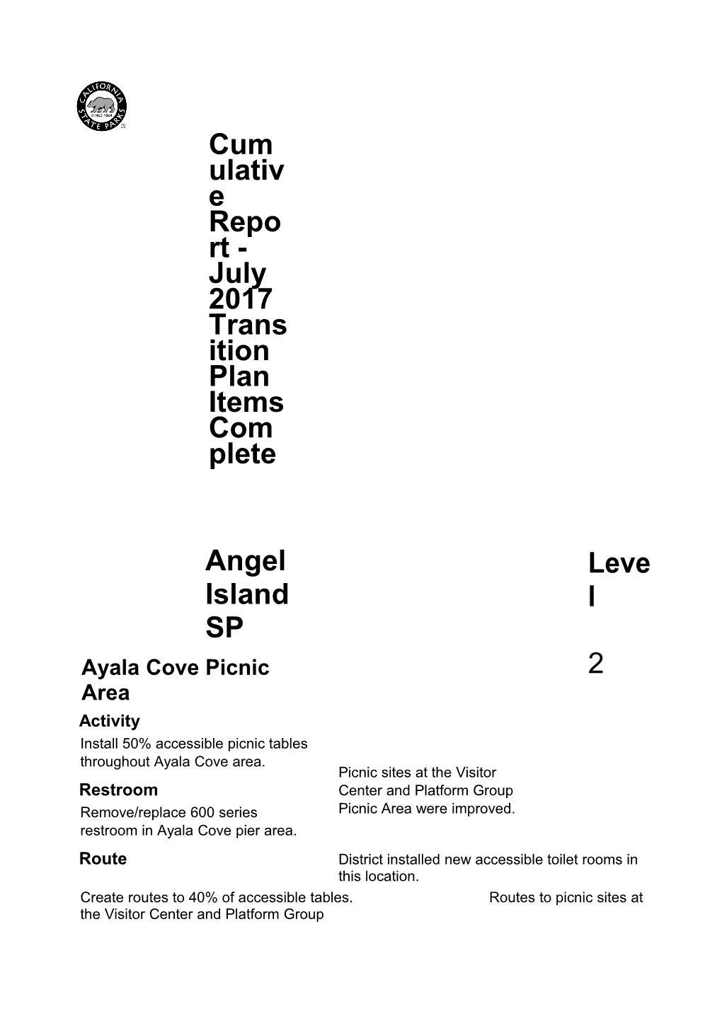 Remove/Replace 600 Series Restroom in Ayala Cove Pier Area