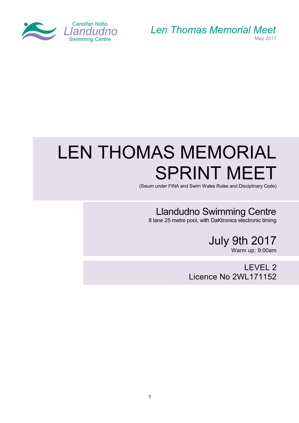 Len Thomas Memorial Meet