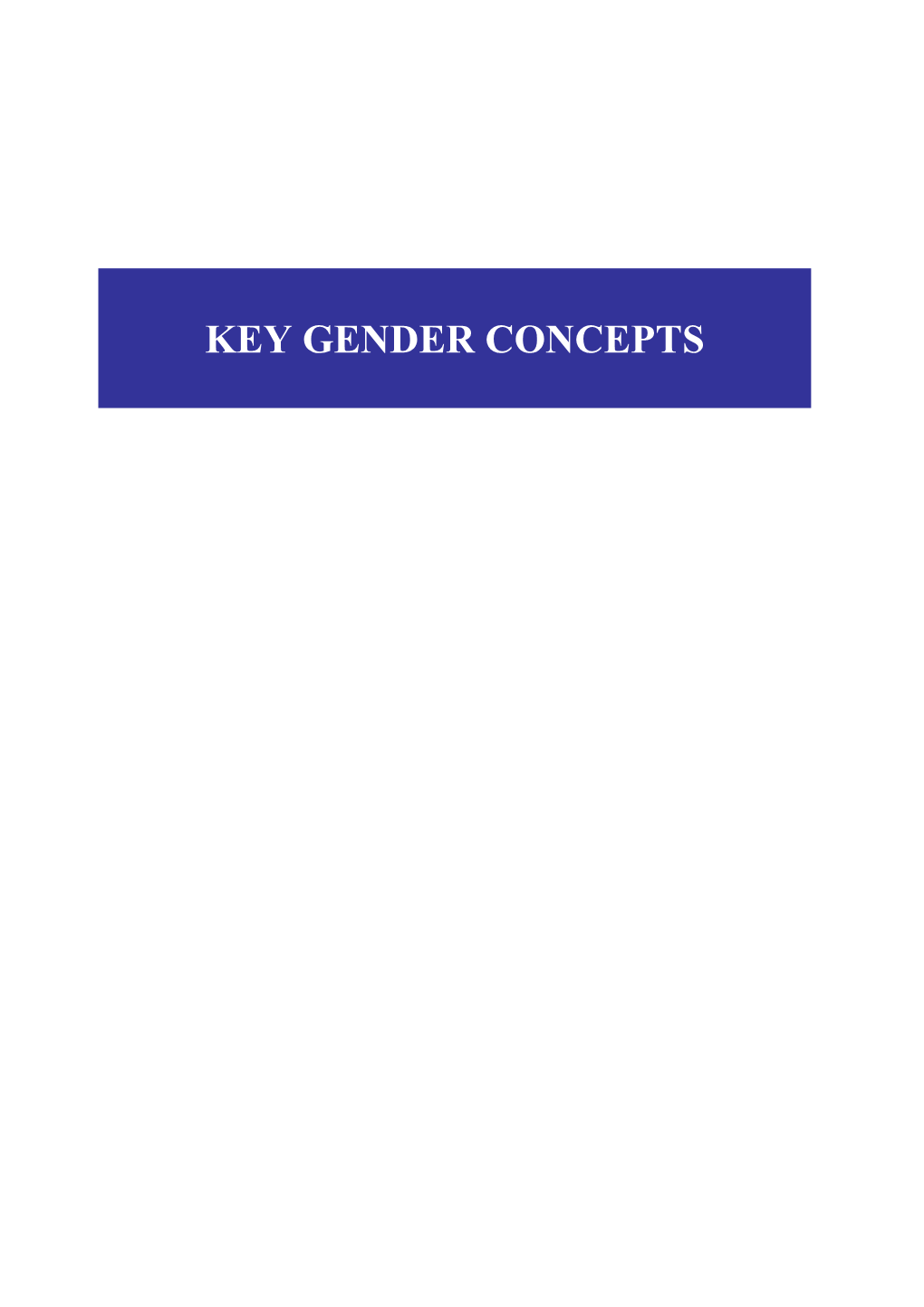 1. Key Gender Concepts Facilitator Materials 51