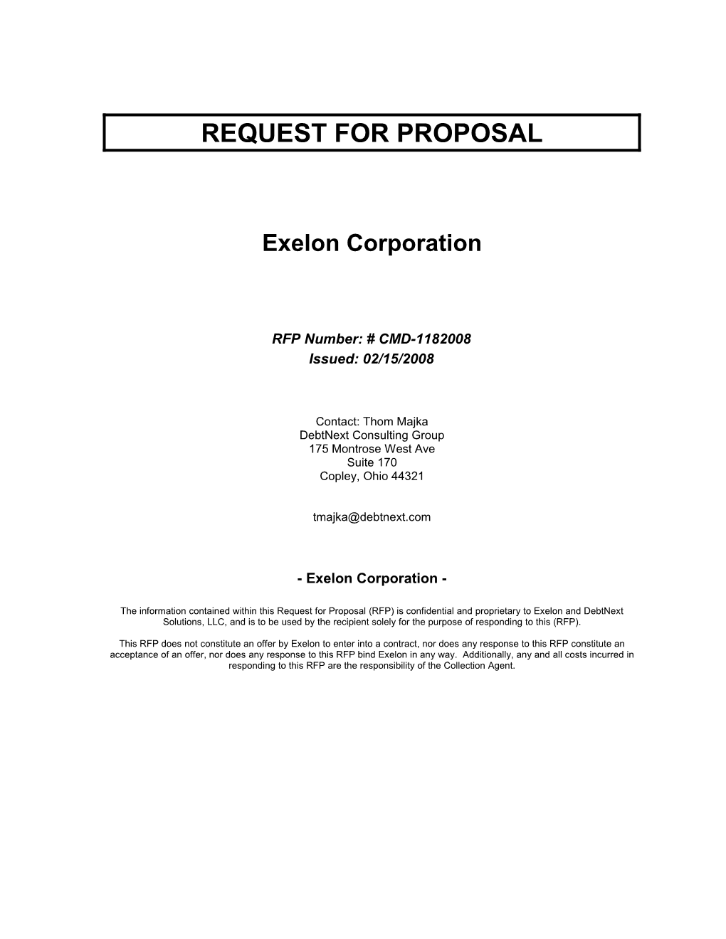 Request for Proposal s32