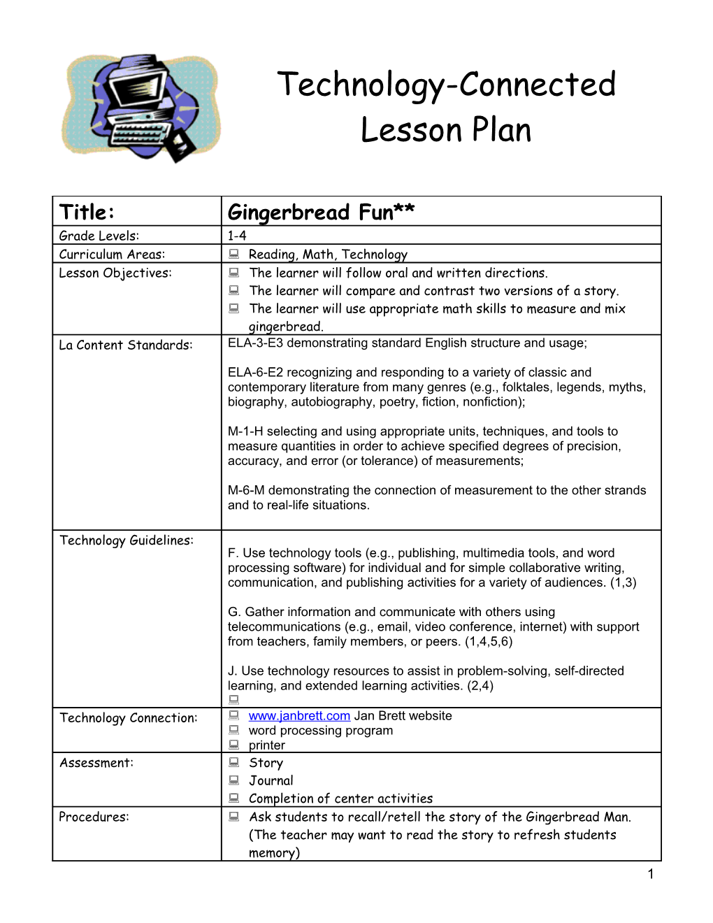 Technology-Connected Lesson Plan s5