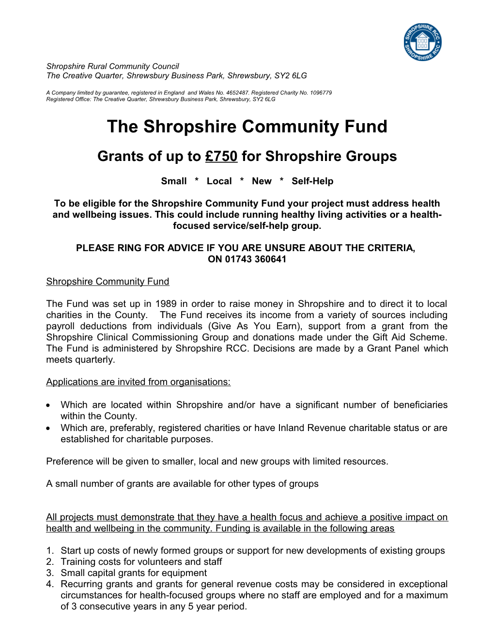 The Shropshire Community Fund
