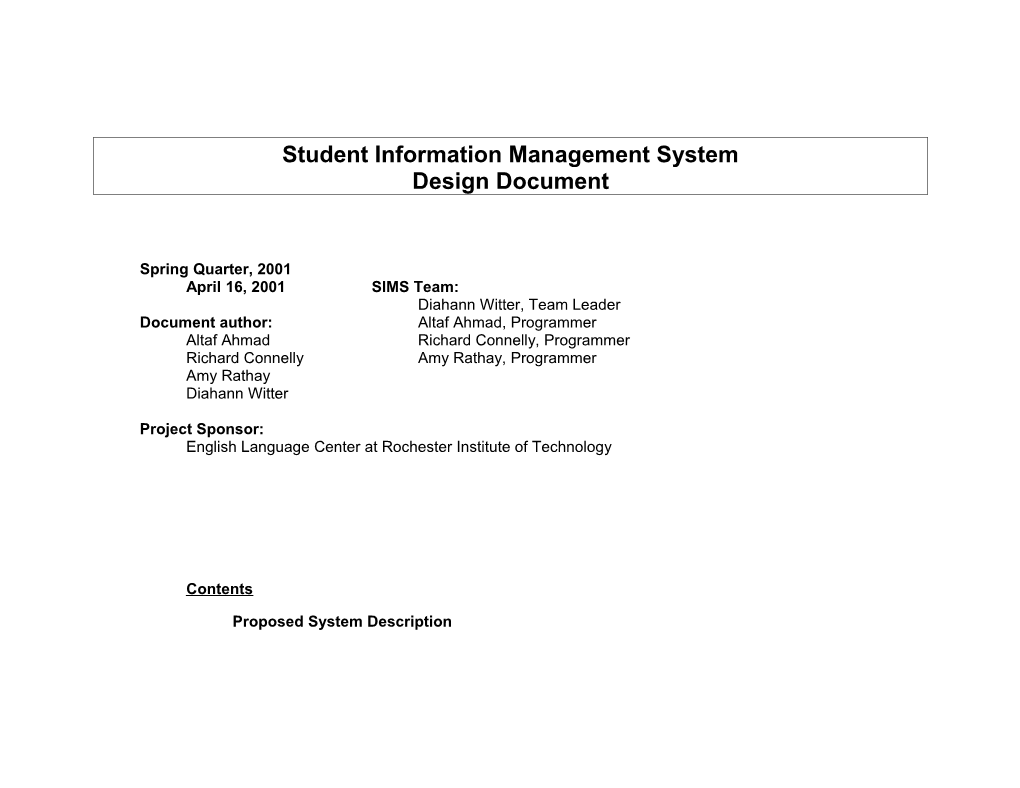 Student Information Management System