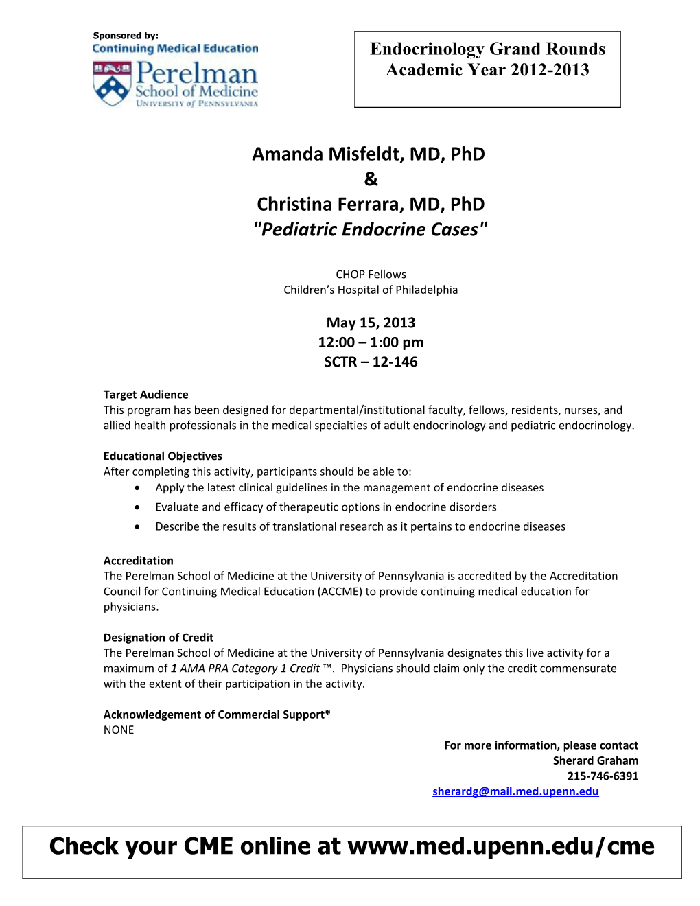 Amanda Misfeldt, MD, Phd Christina Ferrara, MD, Phd Pediatric Endocrine Cases