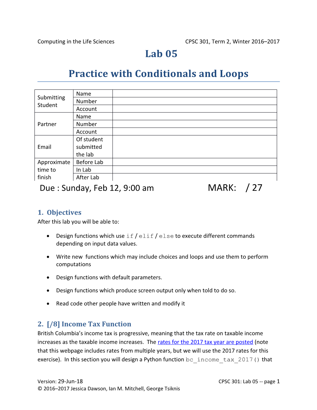 Computing in the Life Sciences s1