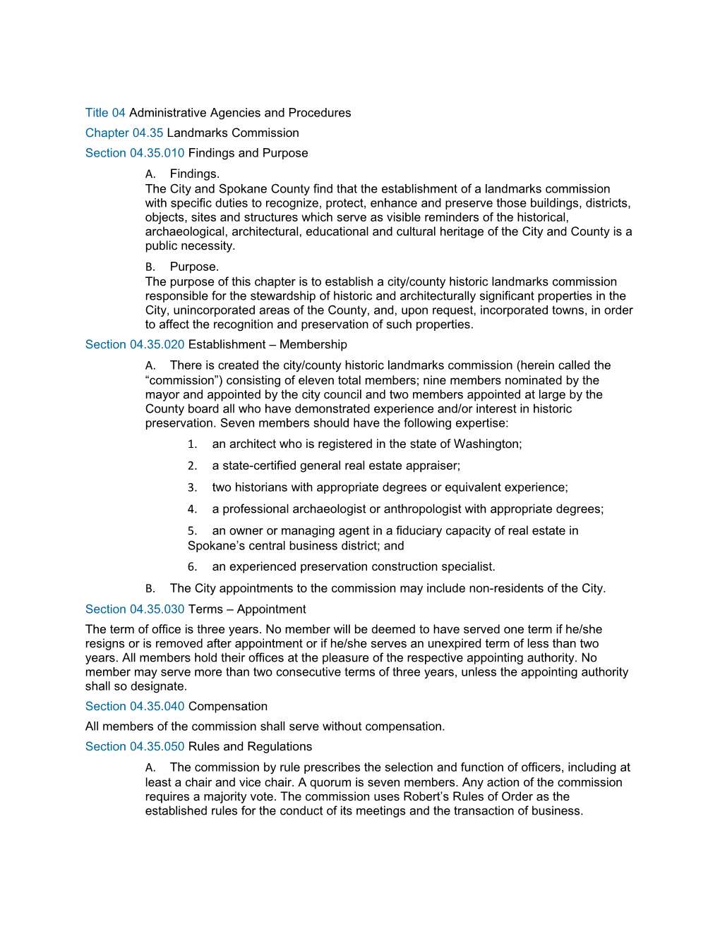 Title 04 Administrative Agencies and Procedures