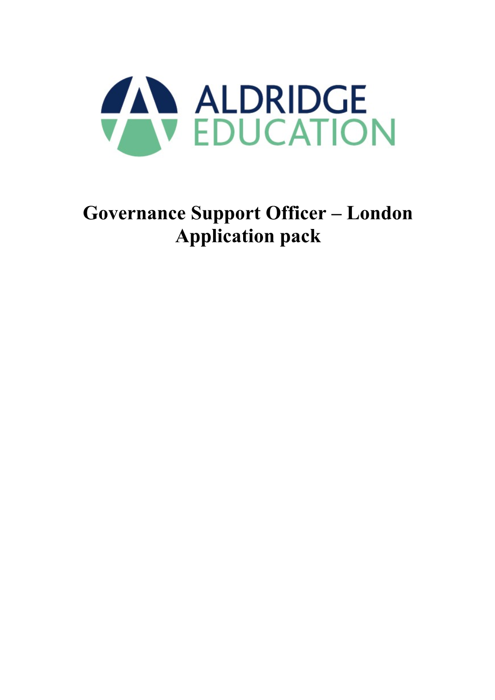 Governance Support Officer London Application Pack