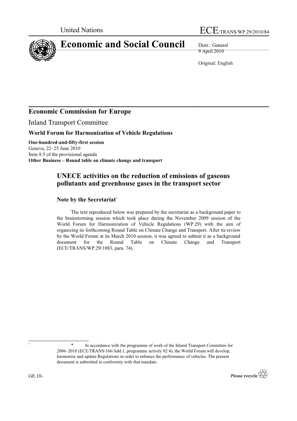 Economic Commission for Europe s16