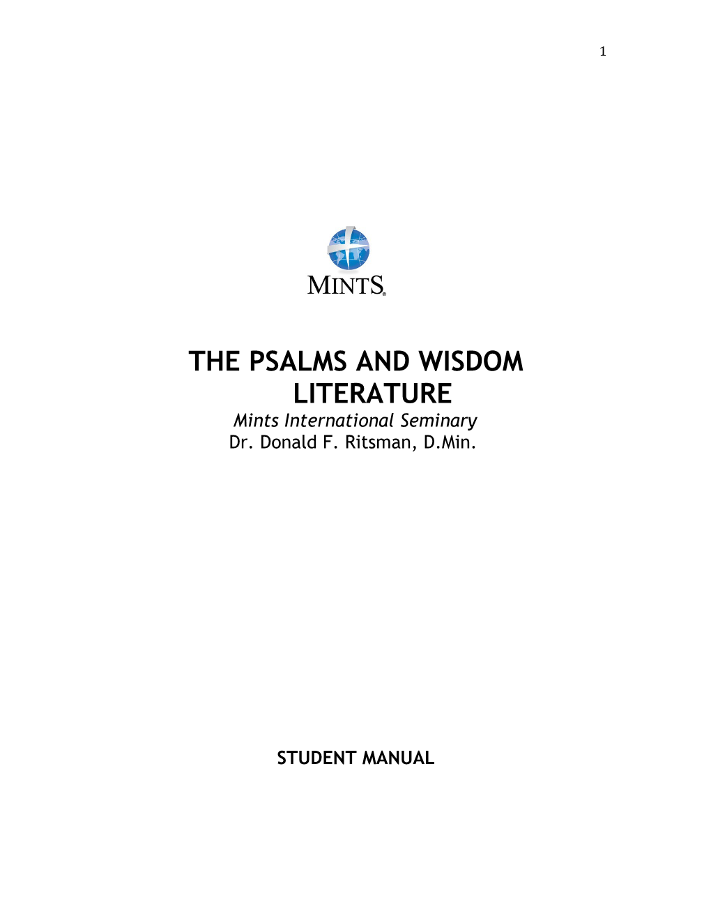 The Psalms and Wisdom Literature