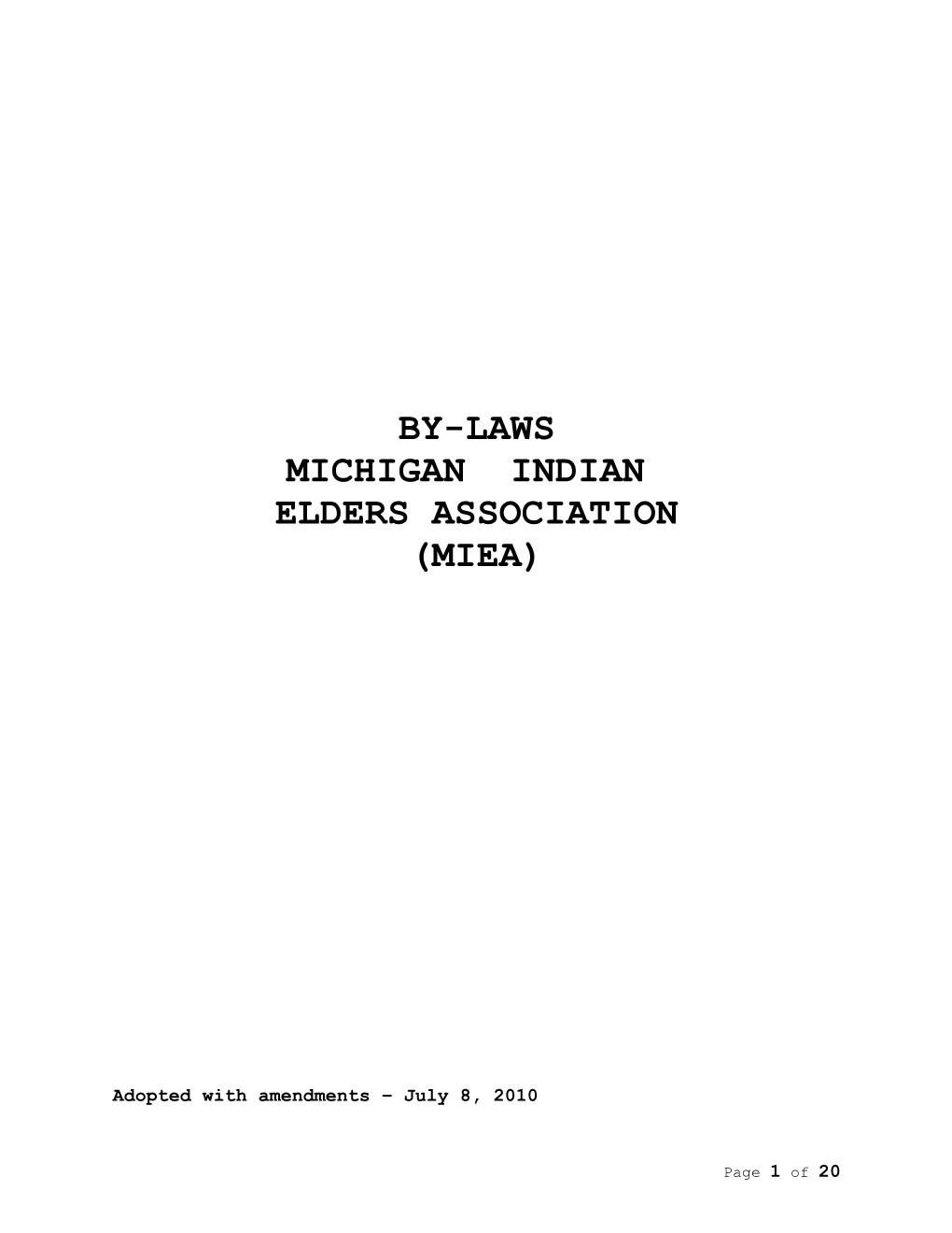Michigan Indian Elders Association 02-0712182