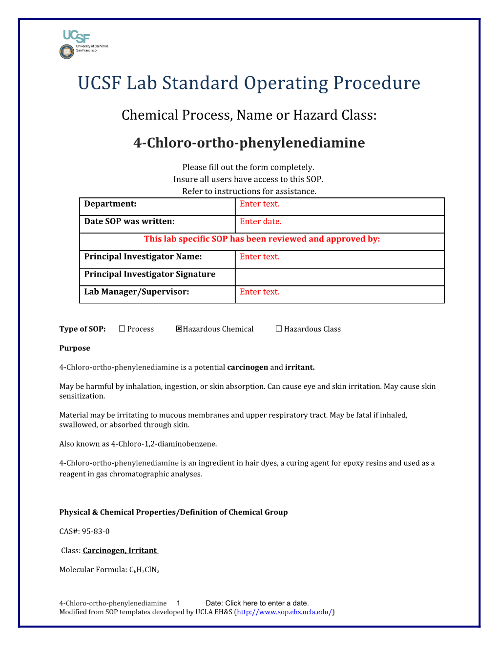 UCSF Lab Standard Operating Procedure s12