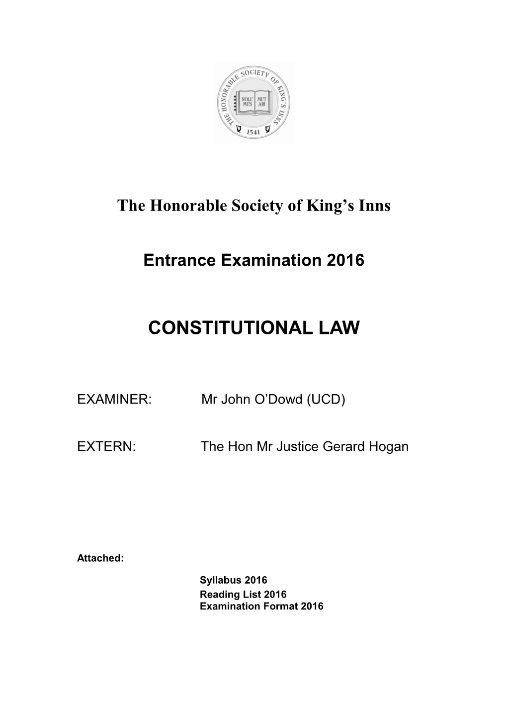 The Honorable Society of King S Inns s1