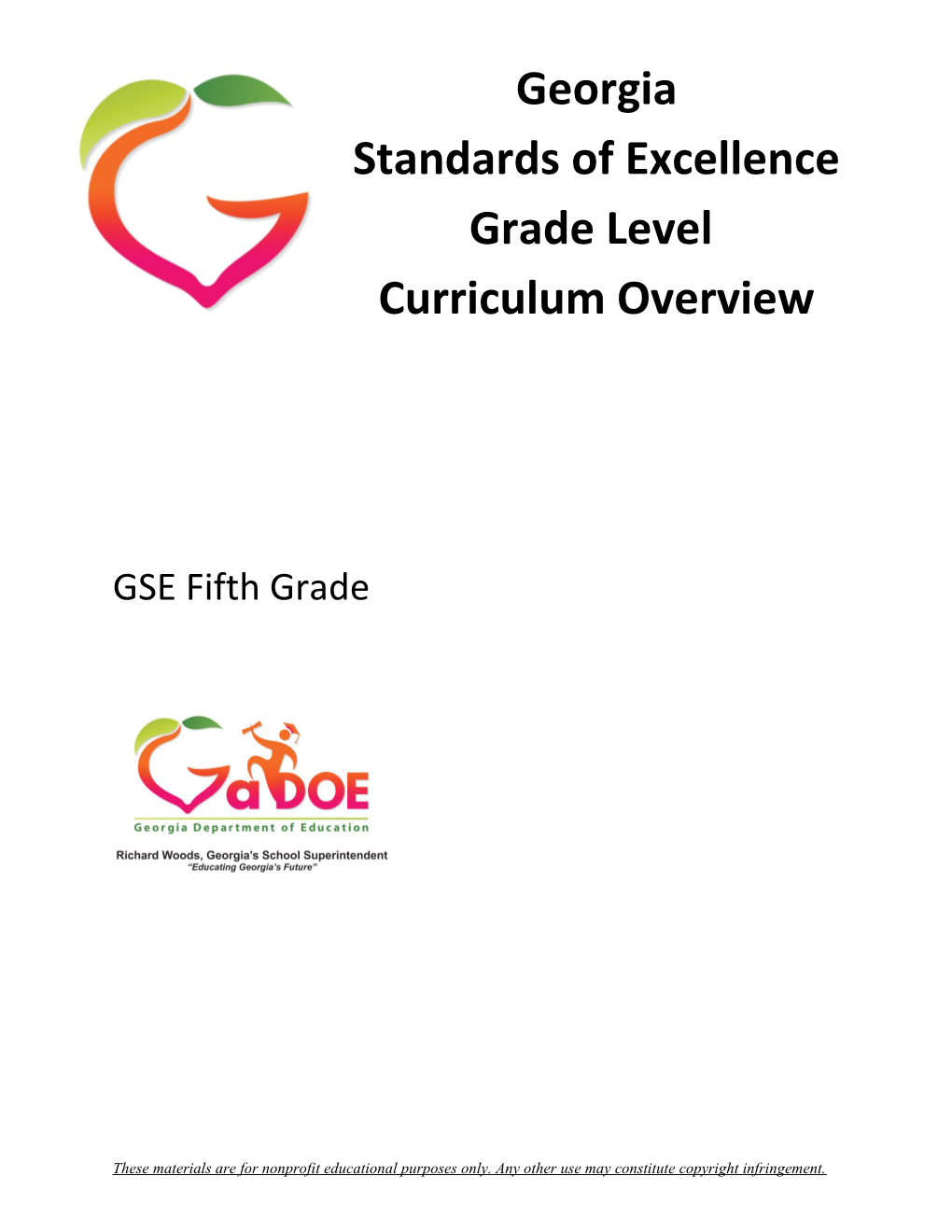 Fifth Grade - Grade Level Overview