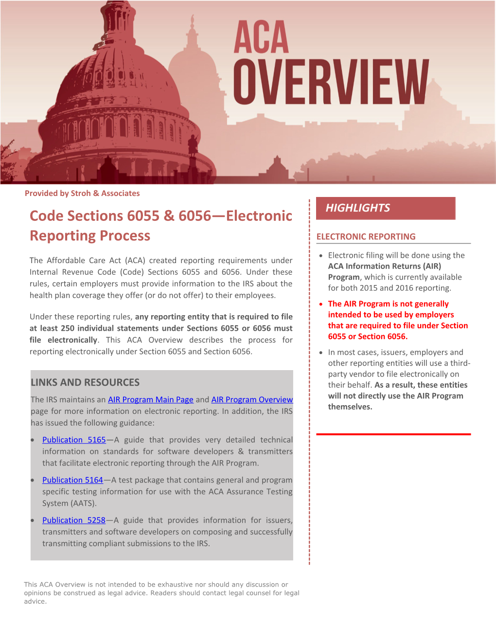 Code Sections 6055 & 6056 Electronic Reporting Process