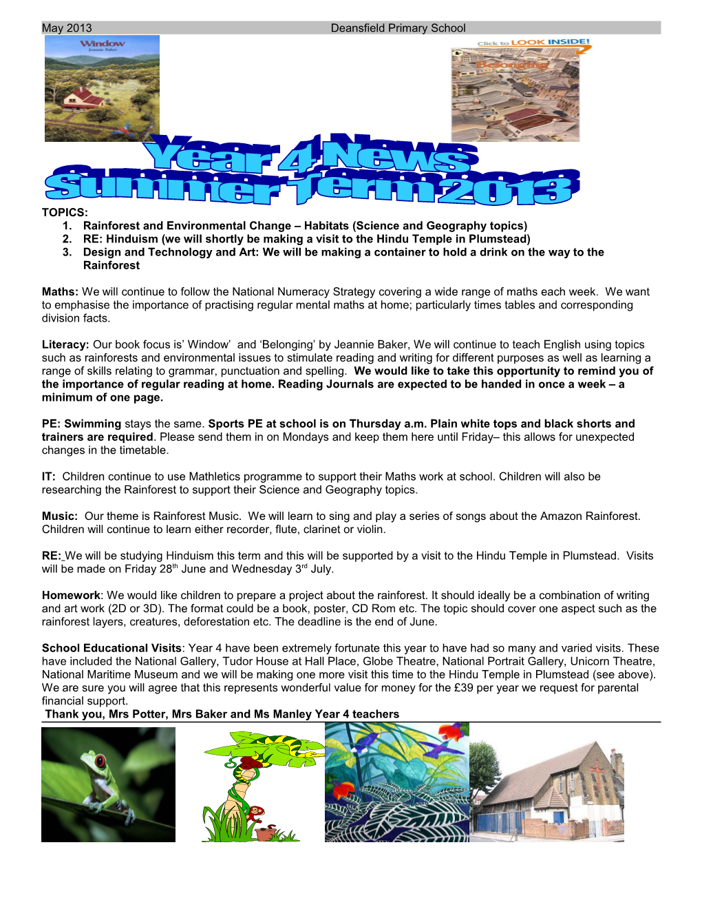 Rainforest and Environmental Change Habitats (Science and Geography Topics)