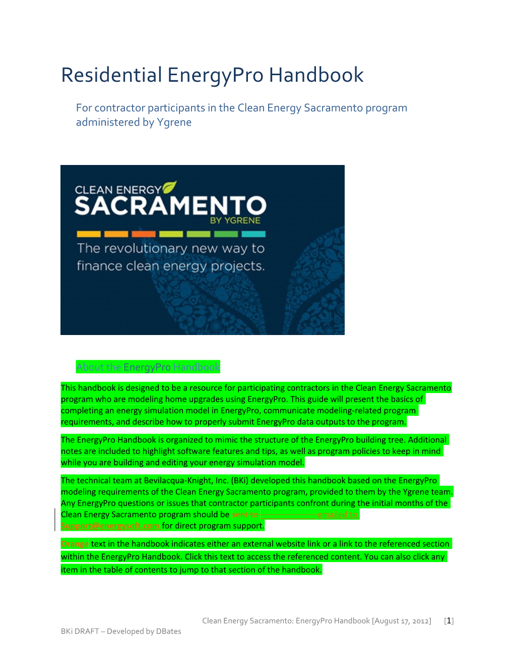 For Contractor Participants in the Clean Energy Sacramento Program Administered by Ygrene