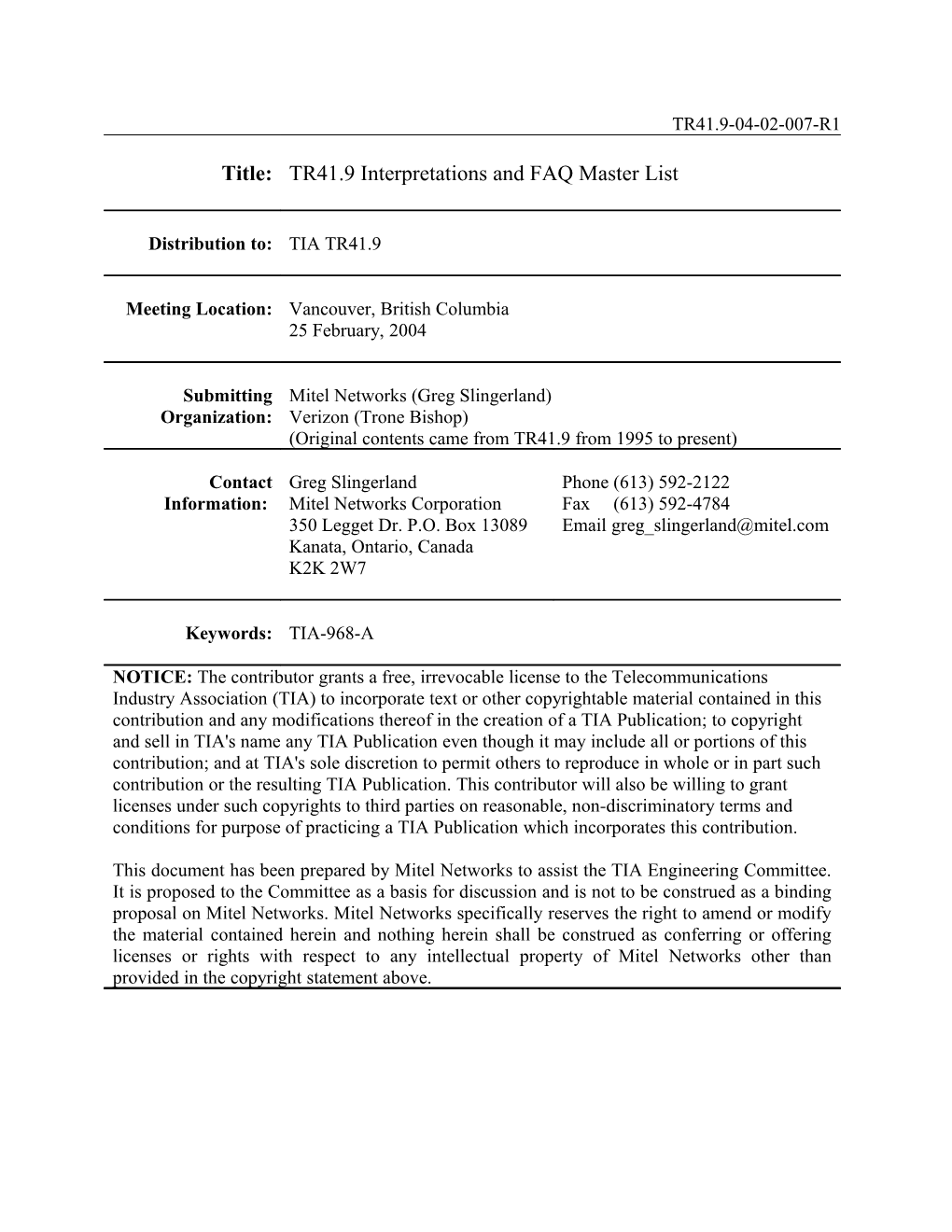 Notice of Disclaimer and Limitation of Liability 2