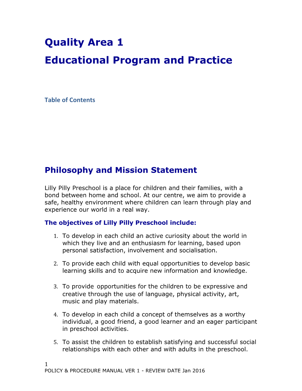 Educational Program and Practice