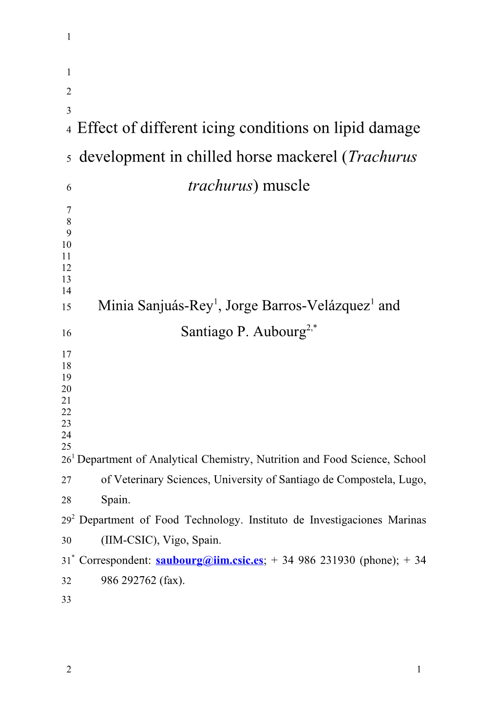 Effect of Organic Acid-Processing on Microbial Activity and Lipid Damage During Blue Whiting