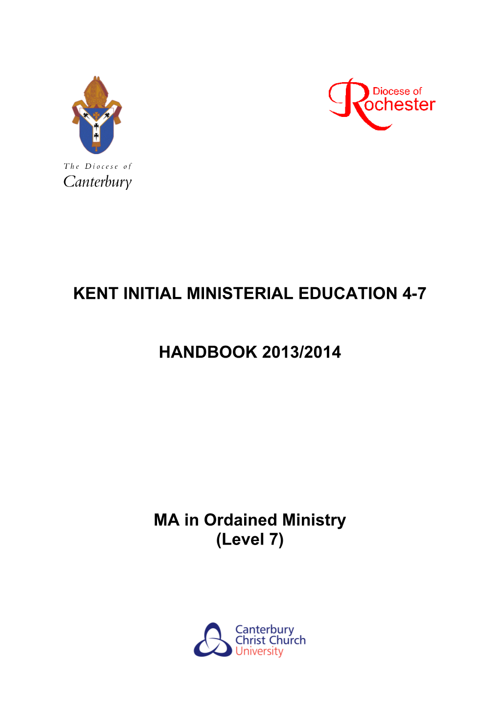 Kent Initial Ministerial Education 4-7