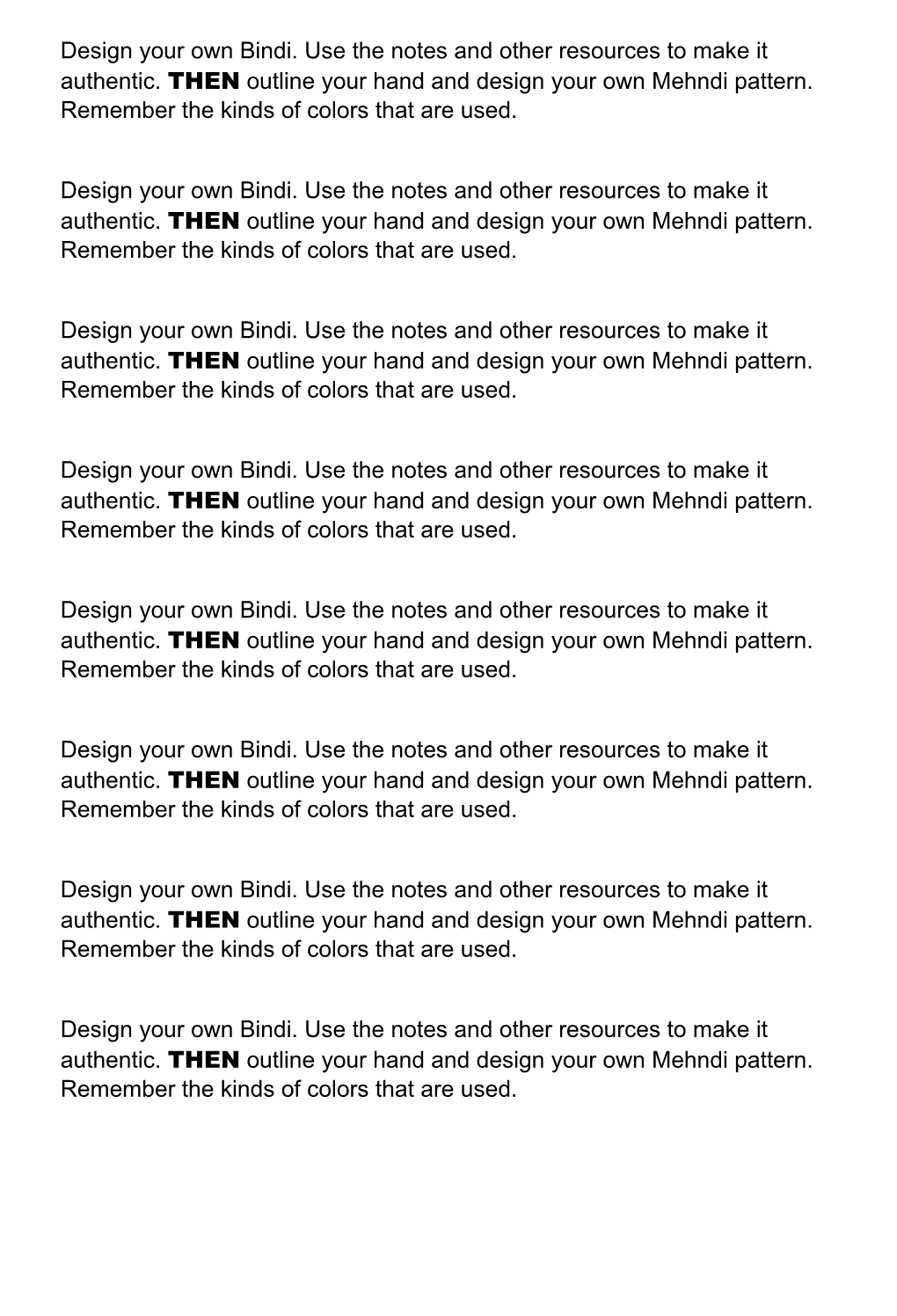 Design Your Own Bindi