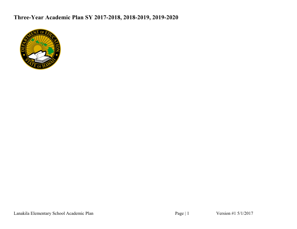 Lanakila Elementary Academic Plan (2017-20)