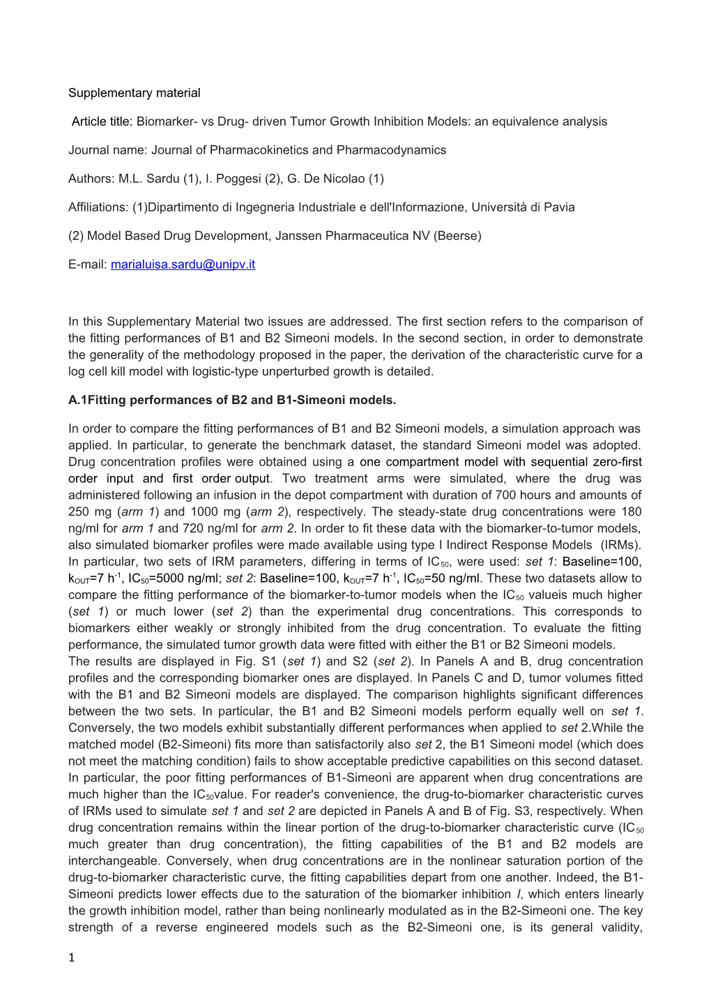 Article Title: Biomarker- Vs Drug- Driven Tumor Growth Inhibition Models: an Equivalence