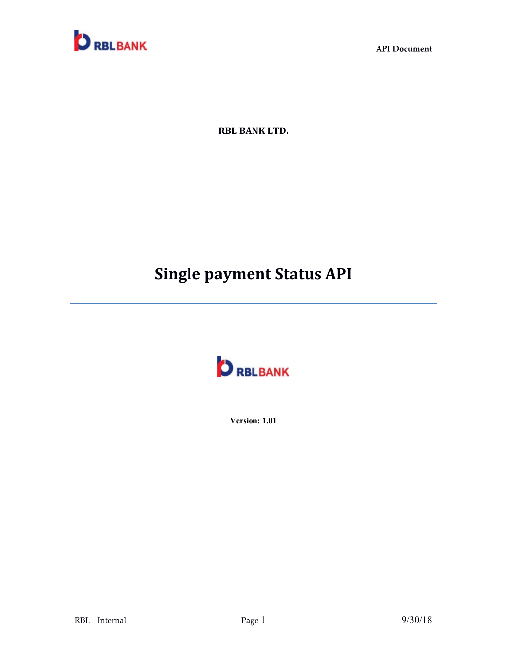 Single Payment Status API