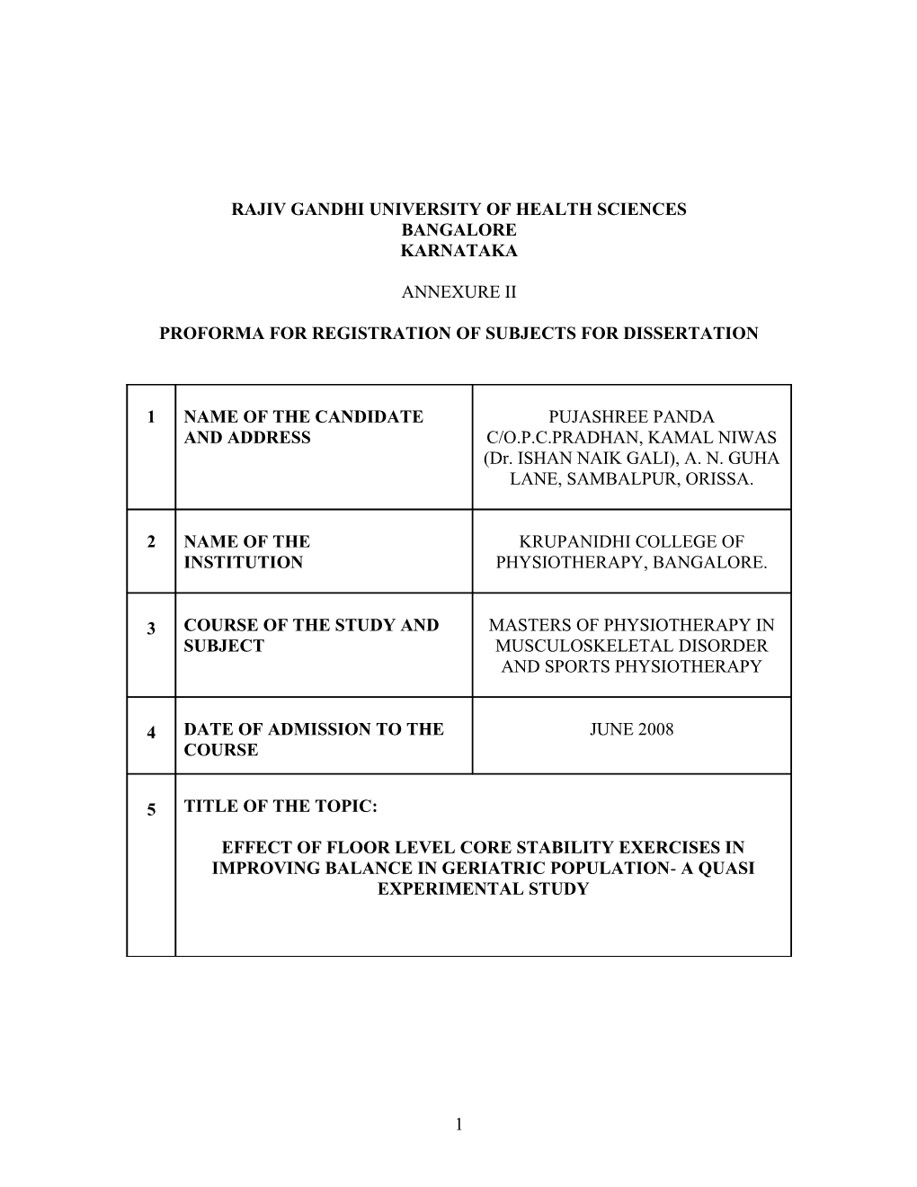 Rajiv Gandhi University of Health Sciences s110