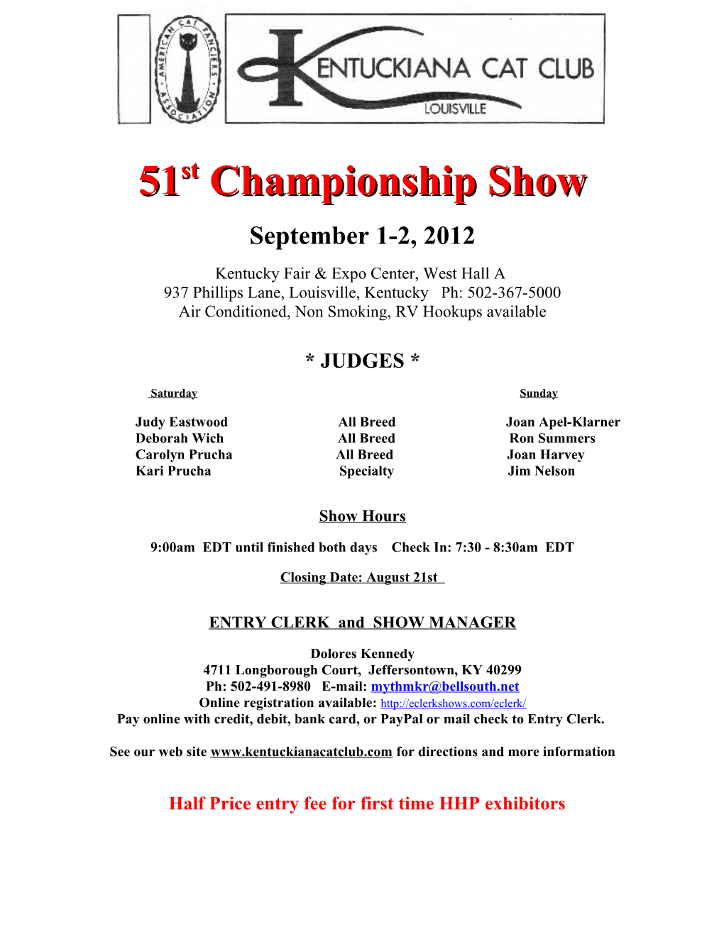 51St Championship Show