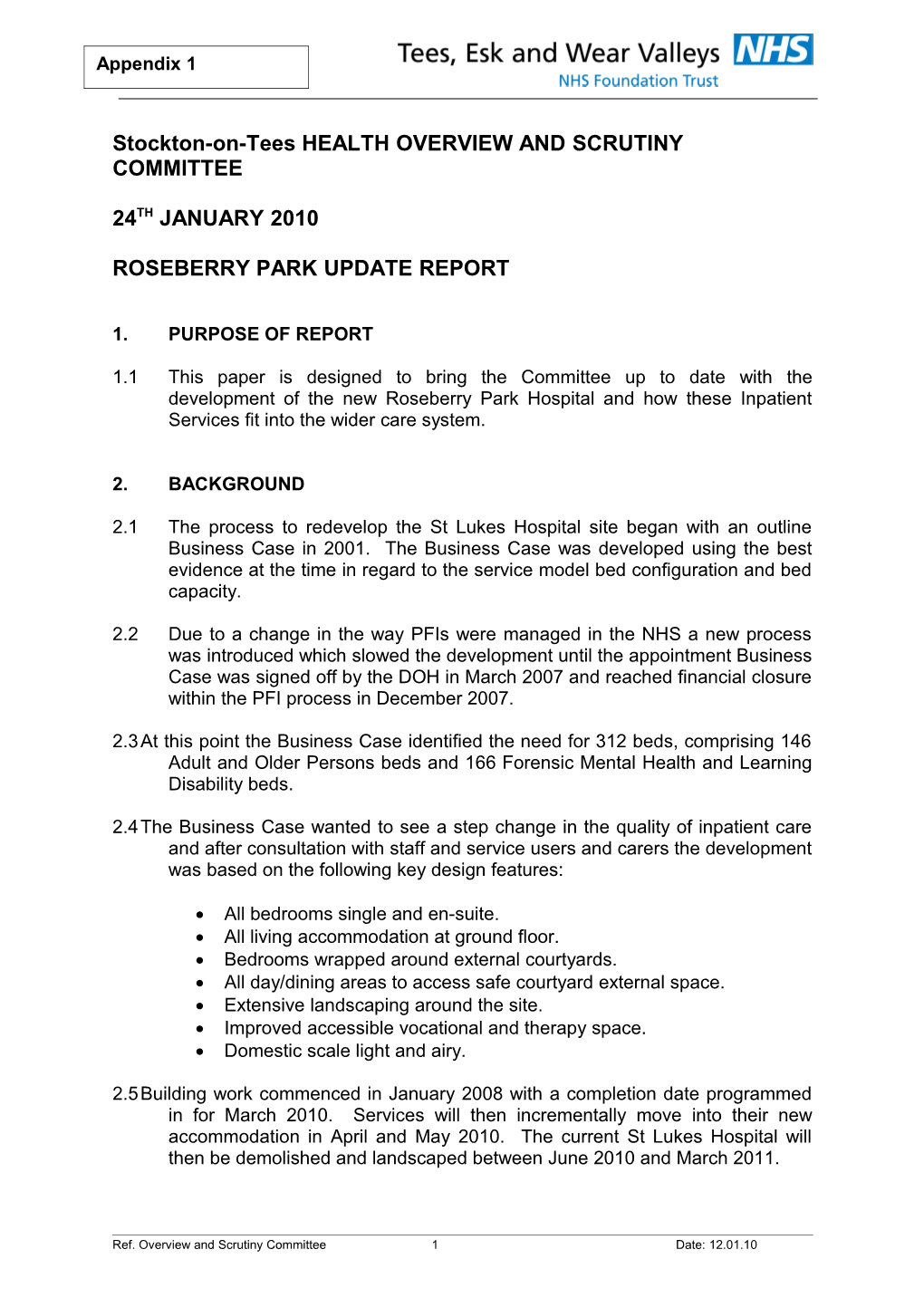 Middlesbrough Health Overview and Scruitny Committee