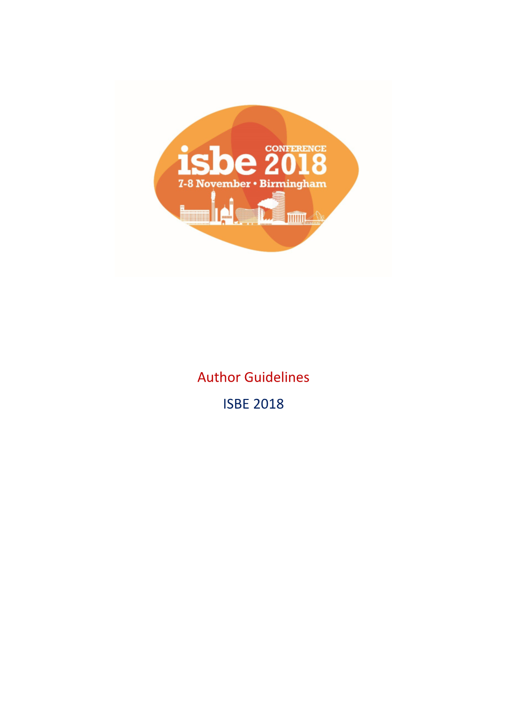 Submitting an Abstract for Review for the ISBE 2018 Conference