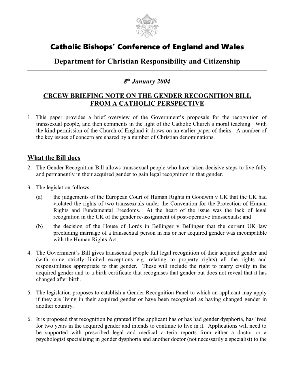 Catholic Bishops Conference of England and Wales