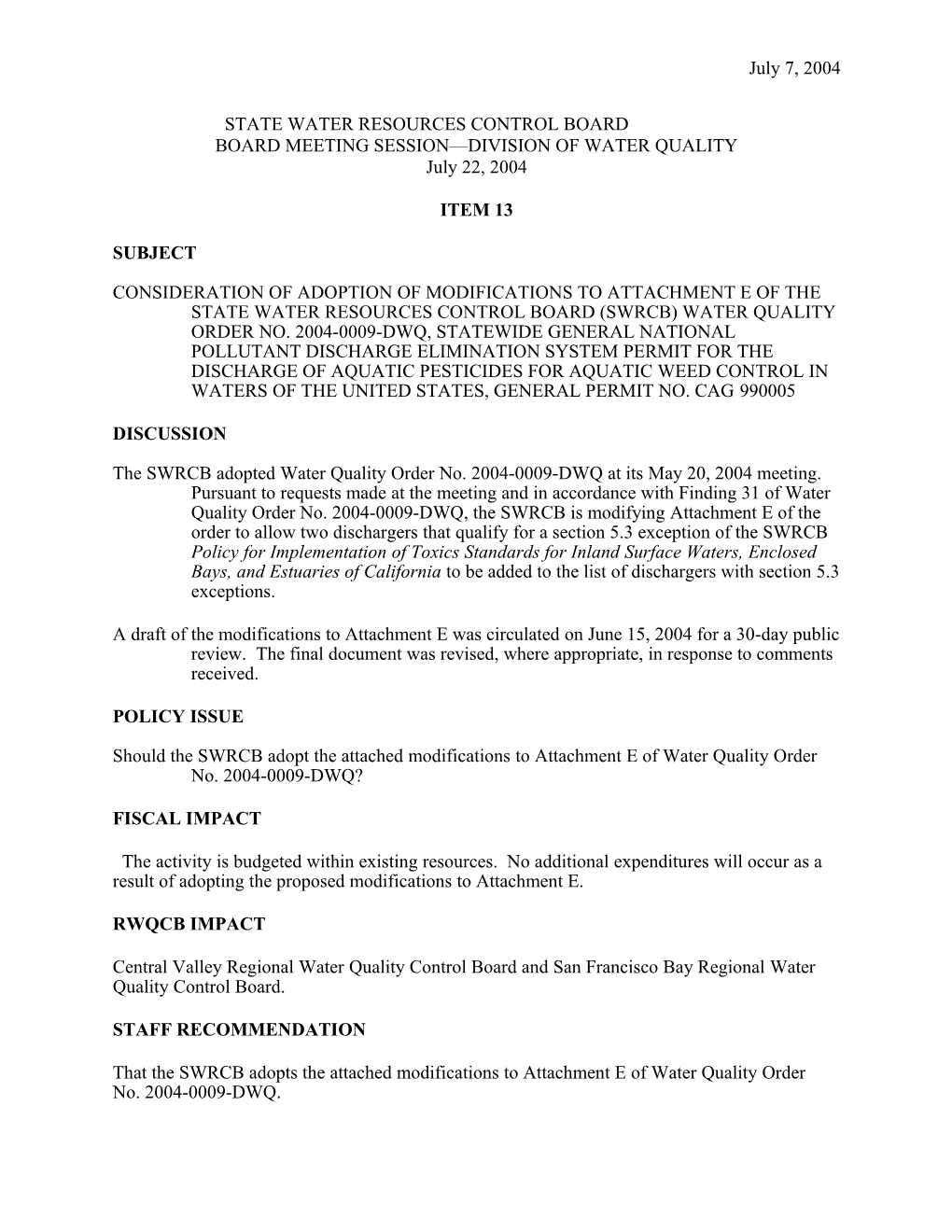 State Water Resources Control Board s47