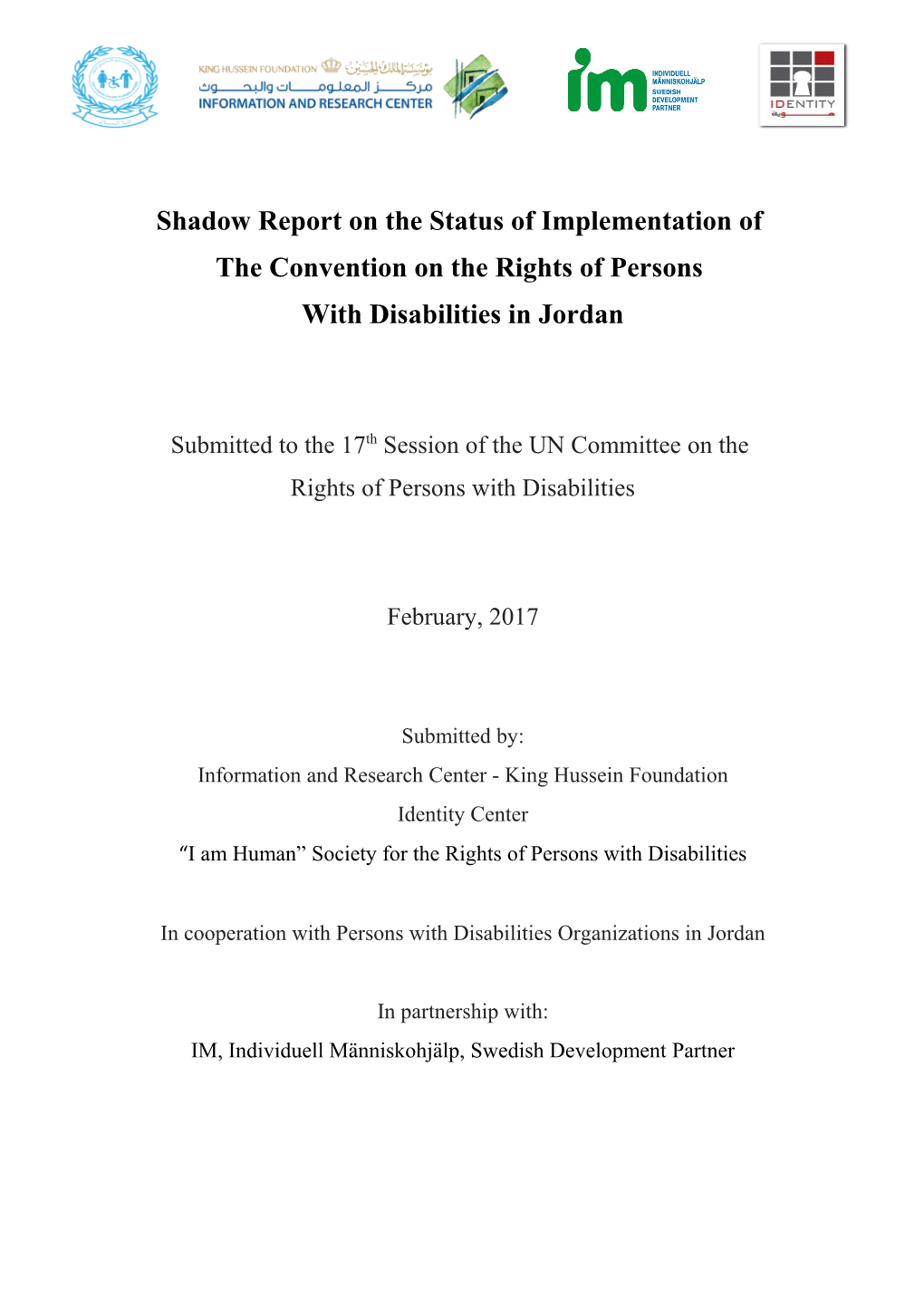 Shadow Report on the Status of Implementation Of