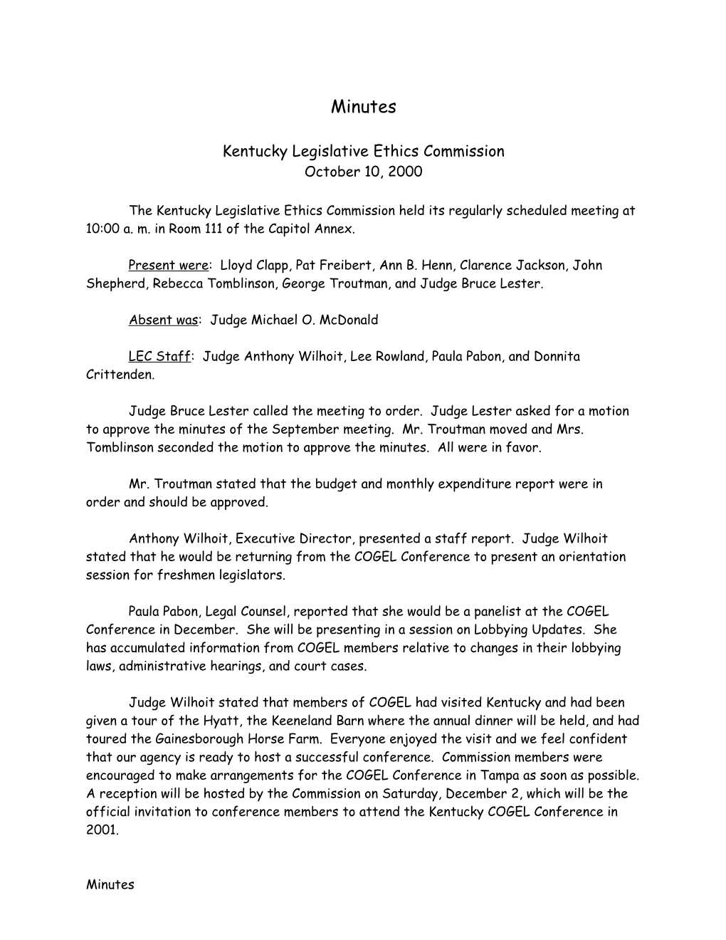 Kentucky Legislative Ethics Commission s2